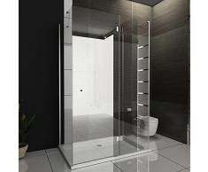 U de cabina de ducha 80 x 140 x 195/U forma de ducha incluye los arañazos de vidrio/Easy Clean Cabina De Ducha (Cristal de 6 mm//Mampara