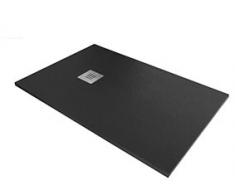 Plato ducha resina tipo pizarra "Slate". 70x150cm. Gris oscuro Ral. 7016