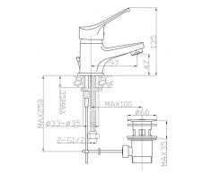 Ambrosiana sei14000000 grifo grifo lavabo, cromo