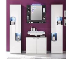 Trendteam 1330-301-03 Tetis - Armario bajo lavabo (72 x 63 x 35 cm, efecto madera), color gris grafito y blanco satinado