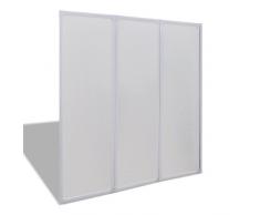 vidaXL Pantalla de Ducha Bañera Pared de Ducha Pantalla de Vapor 141 x 132 cm 3 Paneles Plegables