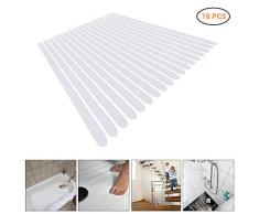 StyleBest 18 Piezas Tira Antideslizante, Antideslizante baño Agarre Pegatinas Tiras de Ducha Antideslizante Suelo Cinta de Seguridad tapete Almohadilla