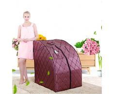 Plegable Interior Cuero Infrarrojo Lejano Turmalina Seco Sudor Tienda De Vapor Sauna Portátil Casa Sudor Al Vapor Caja para Quemar Grasa Y Tratamiento Corporal SPA 1400W,Purple