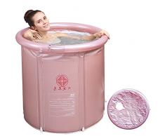 La ducha y bañera plegable para adultos piscina infantil hinchable bañera y cabina de ducha en casa, Rosa ,75*80cm.