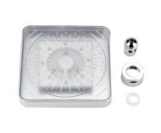 Cabezales de ducha - Kit de cabezales de ducha Cabezales de ducha cuadrados para baño en el hogar con luz romántica de 7 colores LED