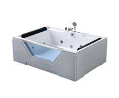 Bañera hidromasaje SPA 170 x 120 cm LINDA Bañera de Esquina Piscina Hidromasaje