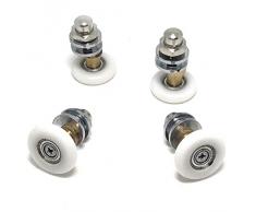 Juego de ruedas guía para puerta de ducha, 25 mm de diámetro, 8 unidades