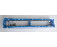 Kapitan AISI 304 - Raíl de toallero de barra 40 cm, acero inoxidable 18/10, acabado pulido, Montado en la pared, fabricado en UE, 20 años de garantía