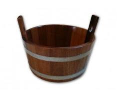 Flores Montaña Sauna/bañera bañera pies de madera barnizado, 16 l.