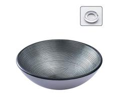 RKRZLB La Cuenca del Contador Lavabo Minimalista Moderno De Arte En Vidrio Templado con Textura En Espiral (Color : Single Basin B)