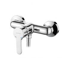 GRIFEMA Porto - Grifo para ducha, con alcachofa, manguera y soporte, Cromo