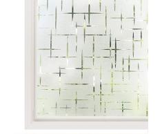 rabbitgoo Vinilo para Ventana Pegatina Blanca Privacidad Raya Película Vinilos Adhesivos para Cristales Vidrios 44.5cmx200cm