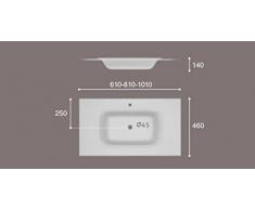 LAVABO SOBRE MUEBLE ART&BATH CRISTAL FLOAT PINTADO NEGRO 1010x460 (NO INCLUYE MUEBLE) (NO INCLUYE ESTRUCTURA SOPORTE)