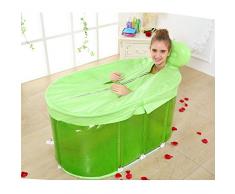Pumpink Sauna y baño Doble uso Plus Gran bañera plegable Bañera de barril Bañera para adultos Bañera de acero inoxidable Stent
