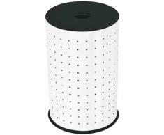 Hailo 0744-321 - Cubo para la ropa sucia, 43 L, color blanco y negro