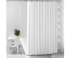 TIMESETL Cortinas de Ducha PEVA 180X200 CM Cortinas Baño Impermeable, Antimoho, Antibacteriano Cortinas Bañera Semitransparente con 12 Ganchos Respetuoso con el Medio Ambiente