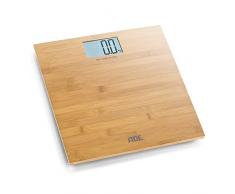 ADE Báscula de baño digital Martina BE925. Balanza personal electrónica hecha en 100% Bambu. Capacidad hasta 150kg. Pantalla LCD. Incluye baterías. Color Madera