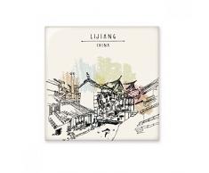 Templo Natural escena Li Jiang China de cerámica crema decoración de azulejos baño cocina azulejos de pared azulejos de cerámica