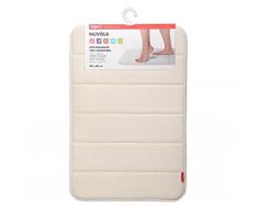 TATAY 5513001 Alfombra Baño antideslizante 100% microfibra Nuvola, color blanco, medidas 40 x 60 x 2 cm.