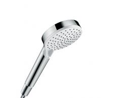 Hansgrohe 26332400 Crometta Vario ducha de mano, 2 tipos de chorro, ahorro de agua, blanco/cromo