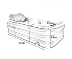 JGWJJ Tina de baño Inflable Bañera de PVC portátil SPA Tinas portátiles para Uso Ambiental para Adultos Bañera de baño portátil Bañera de hidromasaje SPA para un Adulto Azul