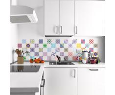 Ambiance-Live Azulejos hidráulicos Adhesivos para Pared – Azulejos – 15 x 15 cm – 60 Piezas