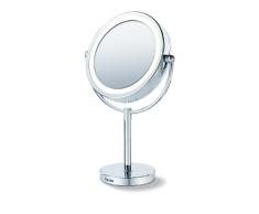 Beurer BS-69 - Espejo cosmético, pivotante, con luz LED brillante, color plata