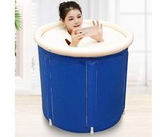 LONGLAN Bañera portátil de PVC Bañera Inflable Caliente Sauna para Adultos Baño de Vapor Barra de baño Inflable Plegable Bañera Grande