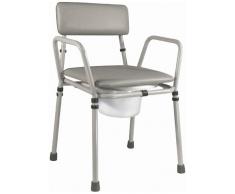 Aidapt Essex - Silla con inodoro (altura regulable, sin montar)