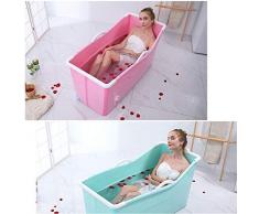 DEI QI Material Flexible no tóxico no plástico tóxico Adulto Adulto de la categoría alimenticia de la bañera del baño del Aislamiento portátil Adulto (Color : Verde)