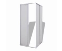 vidaXL Cabina de Ducha Pantalla de PP Marco de Aluminio Rectangular 80 x 80 cm