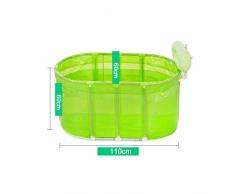 FJH Bañera Bañera inflable Baño de sauna Bañera plegable para adultos doble Soporte de acero inoxidable Instalación sin bañera Bañera de plegado rápido