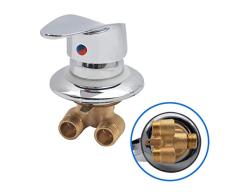 AFRUDDR Válvula de ducha de latón Desviador Interruptor del grifo de la cabina de ducha G1 / 2Válvula mezcladora de agua fría y fría Grifo mezclador de ducha para cuarto de ducha, como Po