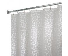 InterDesign - Pebblz - Cortina para Ducha, de PEVA, Libre de PVC - 180 x 180 cm - Blanco