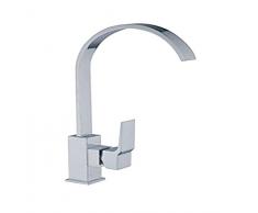 DP Grifería Begonia - Grifo de fregadero, color plateado