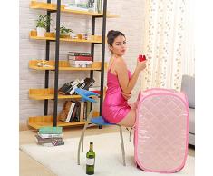 Z&HX-Sauna personal en el spa, sauna portátil plegable, sauna de infrarrojos cercano, sauna para 2 personas al aire libre , Pink
