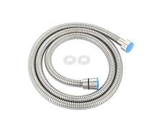 AOKKR Manguera de Ducha, 2,0 m Flexo de Acero Inoxidable para Ducha Universal G 1/2 para Cabezal de Ducha, Anti-torsión Anti-explosión Adapta a Todas las griferias y Barras de Ducha Bañera
