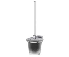 FBS Portaescobilla WC con Tapa Higiénica | Escobillero Baño de Pared | Hecho de Latón de Primera Calidad | Inoxidable |15 años de Garantía