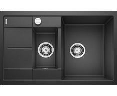 BLANCO METRA 6 S Compact Lavabo sobre-encimera Rectangular - Fregadero (Lavabo sobre-encimera, Rectangular, Antracita, 2 senos, Rectangular, 345 x 430 mm)