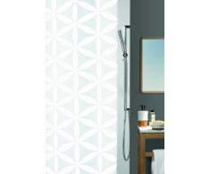 Spirella 180 x 200, Blanco colección Rania, Cortina de Ducha Textil, 100% Polyester, poliéster