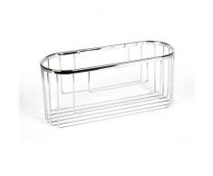TATAY 6606500 - Krom Cesta organizadora de ducha ovalada de acero inoxidable, soporta hasta 5 kg, 11 x 13 x 30 cm