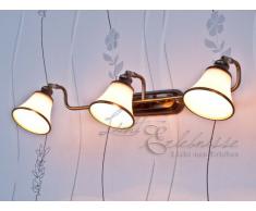 Preciosa Lámpara de Pared / 3 Luces / Iluminación para Baño / Bronce 6547n