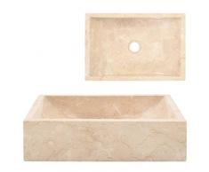 Lavabo 45x30x12 cm mármol Color Crema