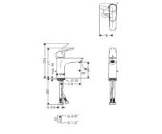 Hansgrohe 31621000 Focus 100 - Grifo (agua fría en posición media, cromo)