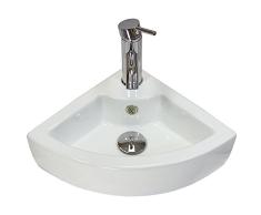 Blupp - Lavabo Esquinero De Baño Garda con Grifo
