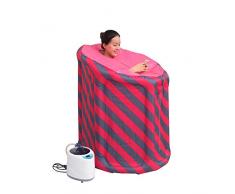 XIAOLY Motor De Vapor Caja De Sauna Control Electrónico Generador De Vapor Columna De Aire Bañera - Sauna Portátil Inflable Plegable,Redandbluestrips-remotecontrol2liters