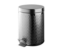 Papelera de baño (acero inoxidable, diseño 3 litros Design