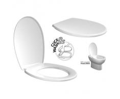 TATAY 4400501 - Standard Asiento con tapa Wc, Plástico Polipropileno, Blanco, 36.50X2.50X44.50 Cm