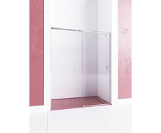 1 abatible Cristal 6 mm con ANTICAL INCLUIDO Modelo TELLA SEVIBAN 120 + 40 cm Mampara de ducha de 1 hoja fija