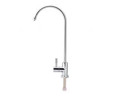 Samfox Grifo - 1/4 Cocina de Acero Inoxidable Grifo 360 ° de Rotación del Grifo del Cromo de Ósmosis Inversa RO Filtro de Agua Potable